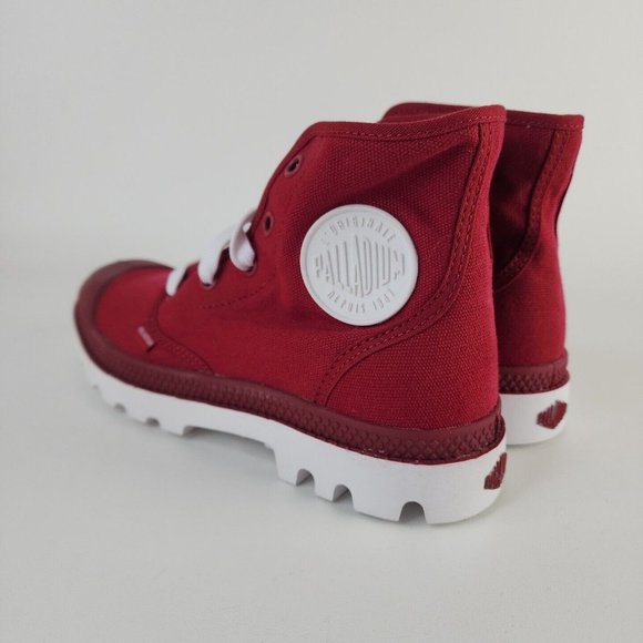 Palladium Blanc Hi Vapor Rio Red Hiking Canva - Picture 7 of 12